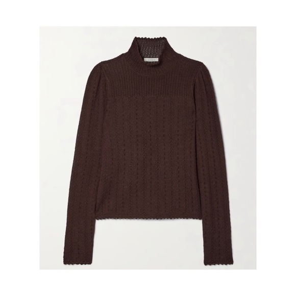 DÔEN minou turtleneck baby alpaca and silk in antique walnut NWT - Picture 4 of 5